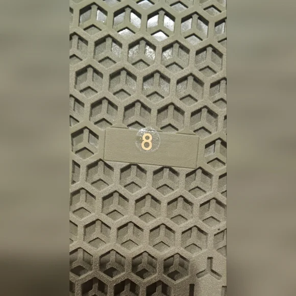 Men's Olive Knit Sneakers with Textured Sole - Picture 6 of 7